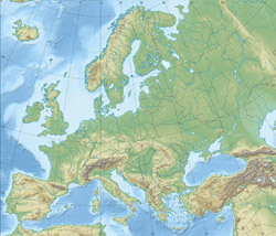 Szczegółowa mapa reliefowa Europy.