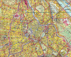 Mapa centrum miasta Wiedeń.
