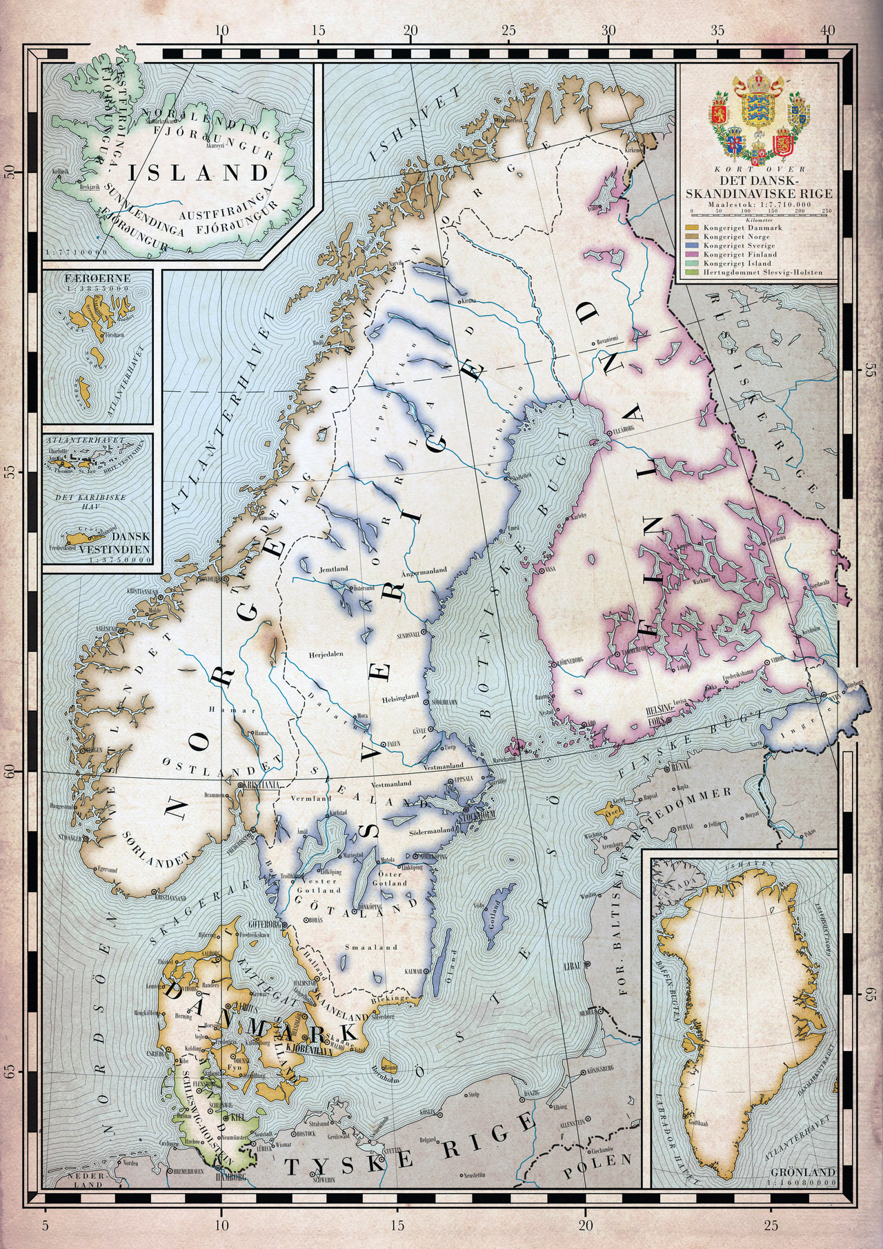 Mapy Bałtyku i Skandynawii | Szczegółowe polityczne, reliefowe, drogowe