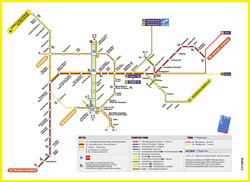 Szczegółowa mapa metra Brukseli.