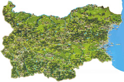 Szczegółowa mapa turystyczna Bułgarii.