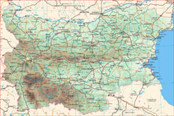 Mapa drogowa Bułgarii.
