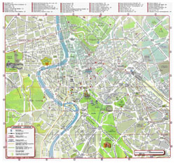 Mapa turystyczna centrum Rzymu