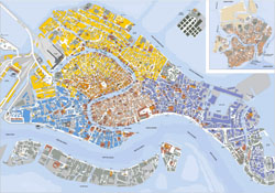 Duża mapa szczegółowa Wenecji.
