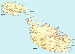 Mapa drogowa Malty.