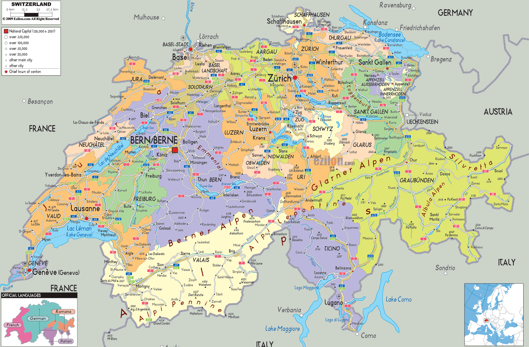 Szwajcaria Mapa Szwajcaria Mapa cienna Fizyczna Zurych Jest Szwajcaria Mapa Szwajcaria Mapa cienna Fizyczna Zurych Jest