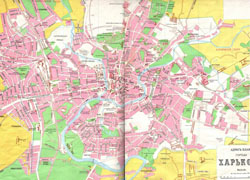 Szczegółowa stara mapa Charkowa 1896 roku.