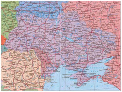 Mapa drogowa Ukrainy.