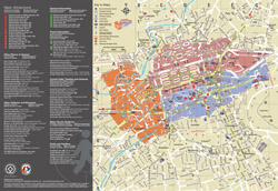 Duża szczegółowa mapa turystyczna Edynburgu.