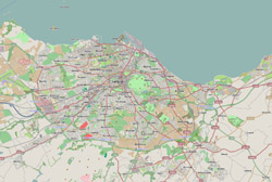 Mapa drogowa Edynburgu.