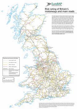 Internetowa mapa drogowa Wielkiej Brytanii.