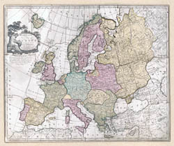 Duża szczegółowa stara mapa polityczna Europy - 1814.